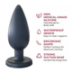 Silicone Anal Butt Plug Black